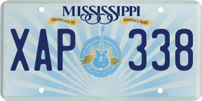 MS license plate XAP338