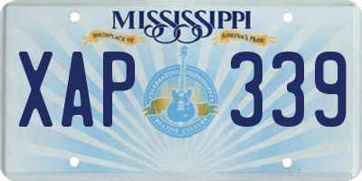 MS license plate XAP339