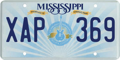MS license plate XAP369