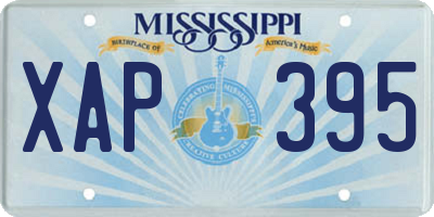 MS license plate XAP395