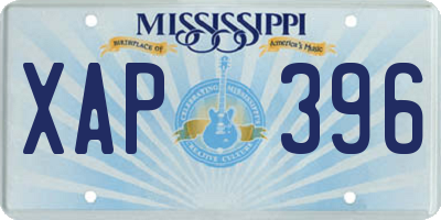 MS license plate XAP396