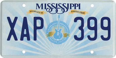 MS license plate XAP399