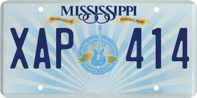 MS license plate XAP414