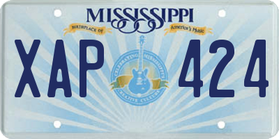 MS license plate XAP424