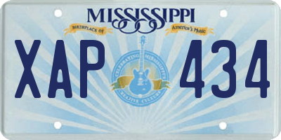 MS license plate XAP434