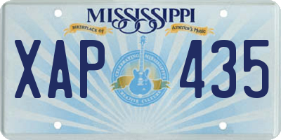MS license plate XAP435