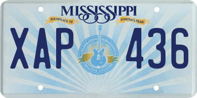 MS license plate XAP436