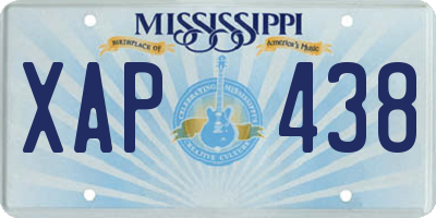 MS license plate XAP438