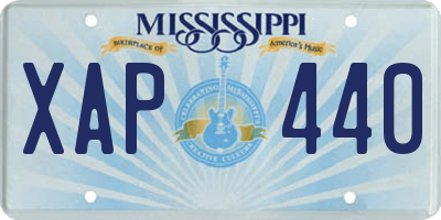 MS license plate XAP440