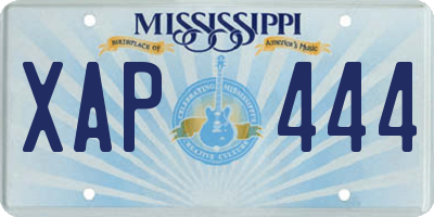 MS license plate XAP444