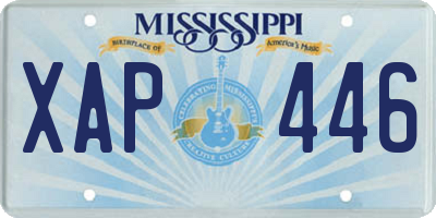 MS license plate XAP446