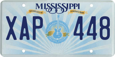 MS license plate XAP448