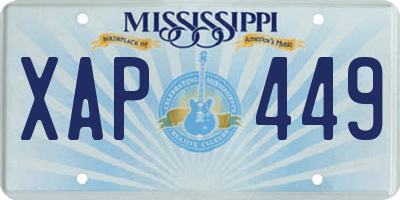 MS license plate XAP449