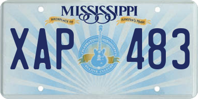 MS license plate XAP483