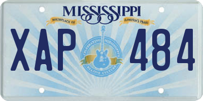 MS license plate XAP484