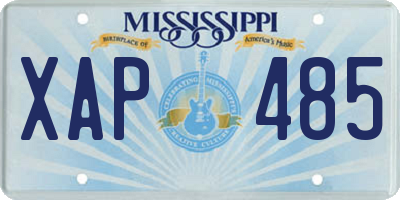 MS license plate XAP485