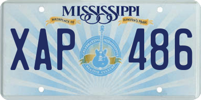 MS license plate XAP486