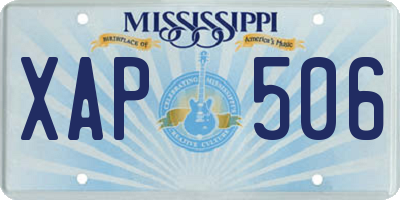 MS license plate XAP506