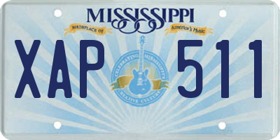 MS license plate XAP511