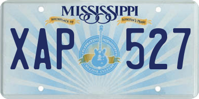 MS license plate XAP527