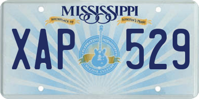 MS license plate XAP529
