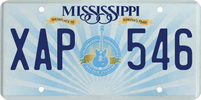 MS license plate XAP546