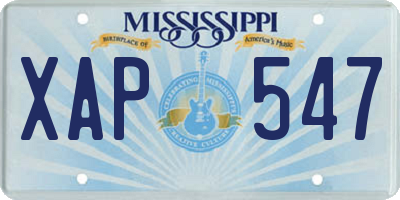MS license plate XAP547