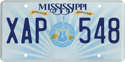 MS license plate XAP548