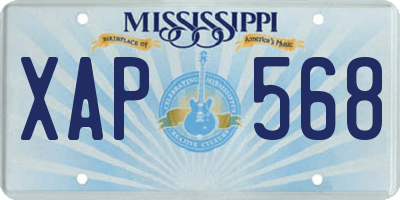MS license plate XAP568