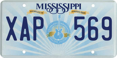 MS license plate XAP569