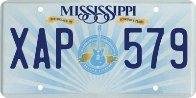 MS license plate XAP579