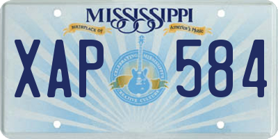 MS license plate XAP584