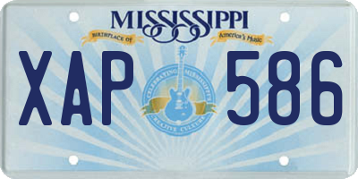 MS license plate XAP586