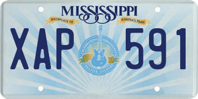 MS license plate XAP591