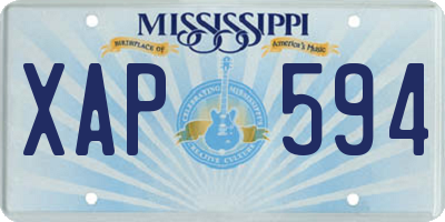 MS license plate XAP594