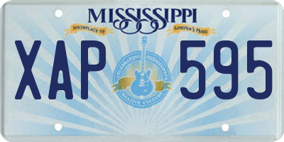 MS license plate XAP595