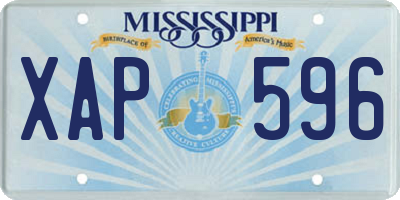MS license plate XAP596