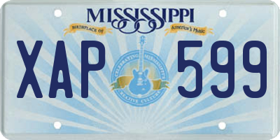 MS license plate XAP599