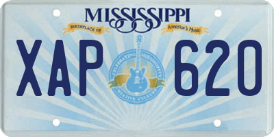 MS license plate XAP620