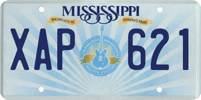 MS license plate XAP621