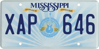 MS license plate XAP646