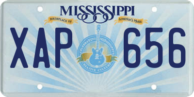 MS license plate XAP656