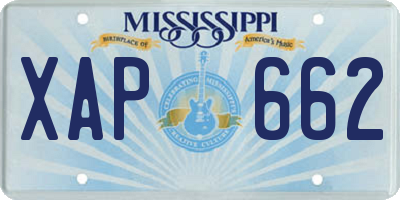 MS license plate XAP662