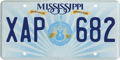 MS license plate XAP682