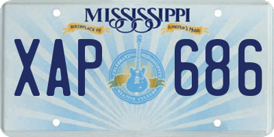 MS license plate XAP686