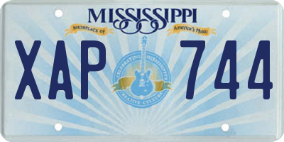 MS license plate XAP744