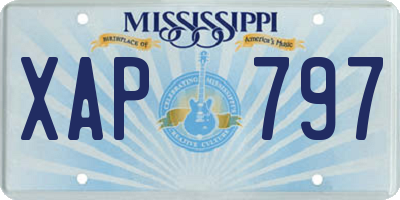 MS license plate XAP797