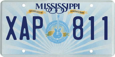 MS license plate XAP811