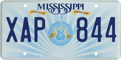 MS license plate XAP844