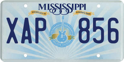MS license plate XAP856